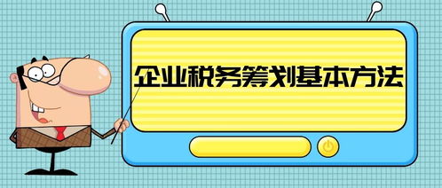 税点点 税务筹划基本方法——投资咨询